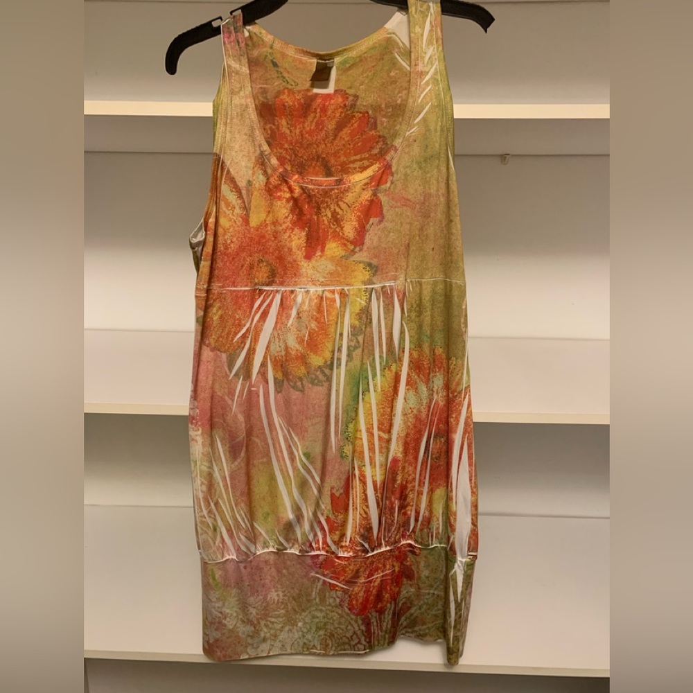tank dress size small gold Red press apparel Sleeveless